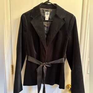 Gap Size 10 Black Velvet Blazer Womens Ladies Workwear